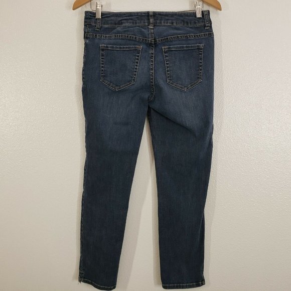 Chico's Jeans Platinum Denim Ultimate Fit Slim Leg Ankle Crop Size 0 29x27‎ Blue - Picture 8 of 11